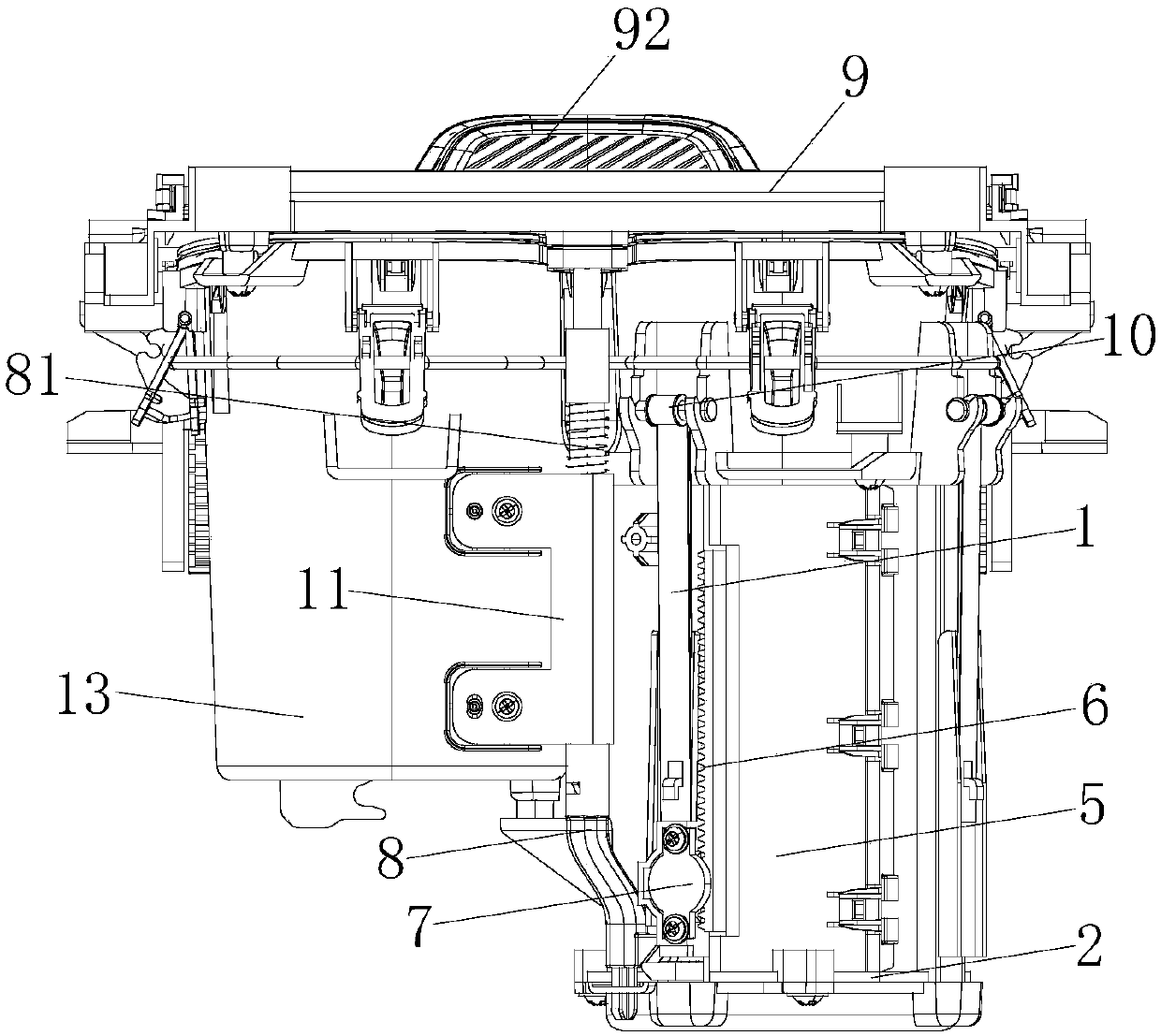 Cup holder with vertical moving function for automobile