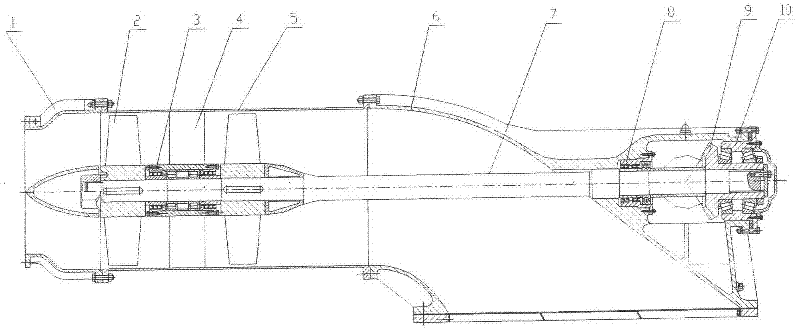 An axial flow water jet propulsion pump