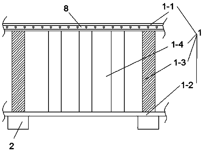 A green belt isolation railing structure