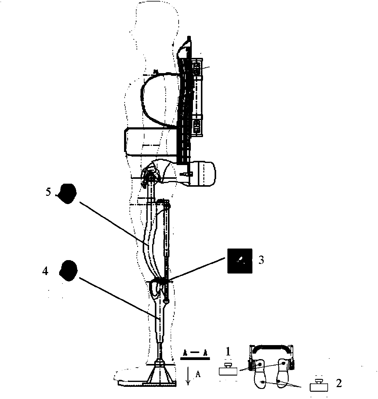 Method and device for sensing walking gait of strength enhanced power exoskeleton