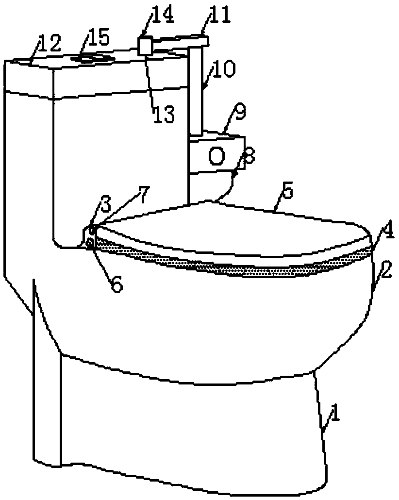 Household toilet with somatosensory automatic water outlet function