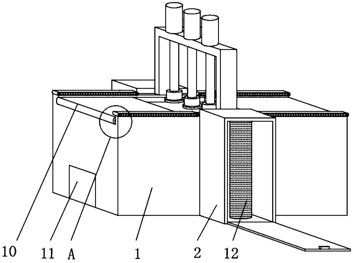 Polishing device for metal material with excellent dust removal effect