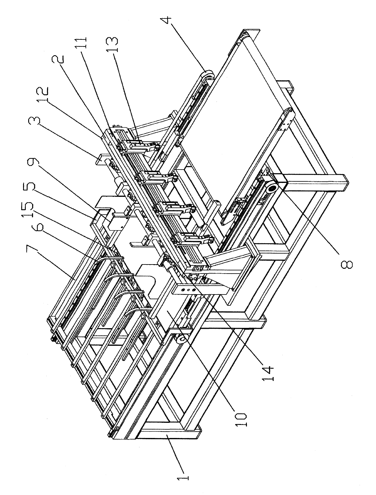 Horizontal pushing automatic feeding slotting machine