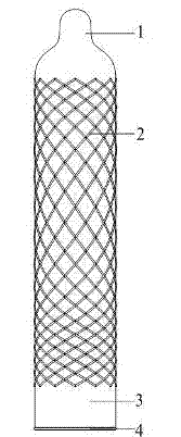 Linear grid condom