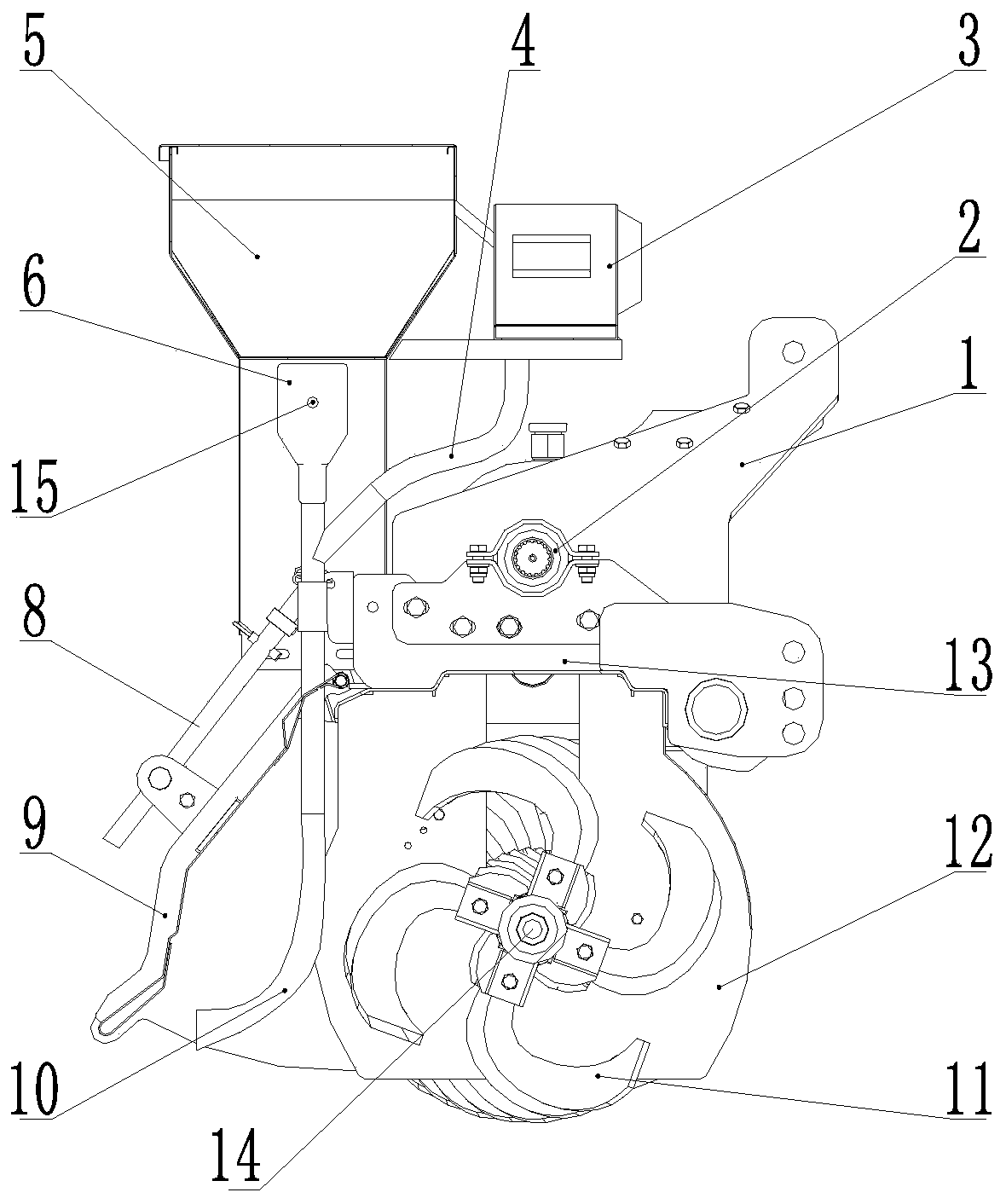 Equal-depth broadcasting device for crop seeds