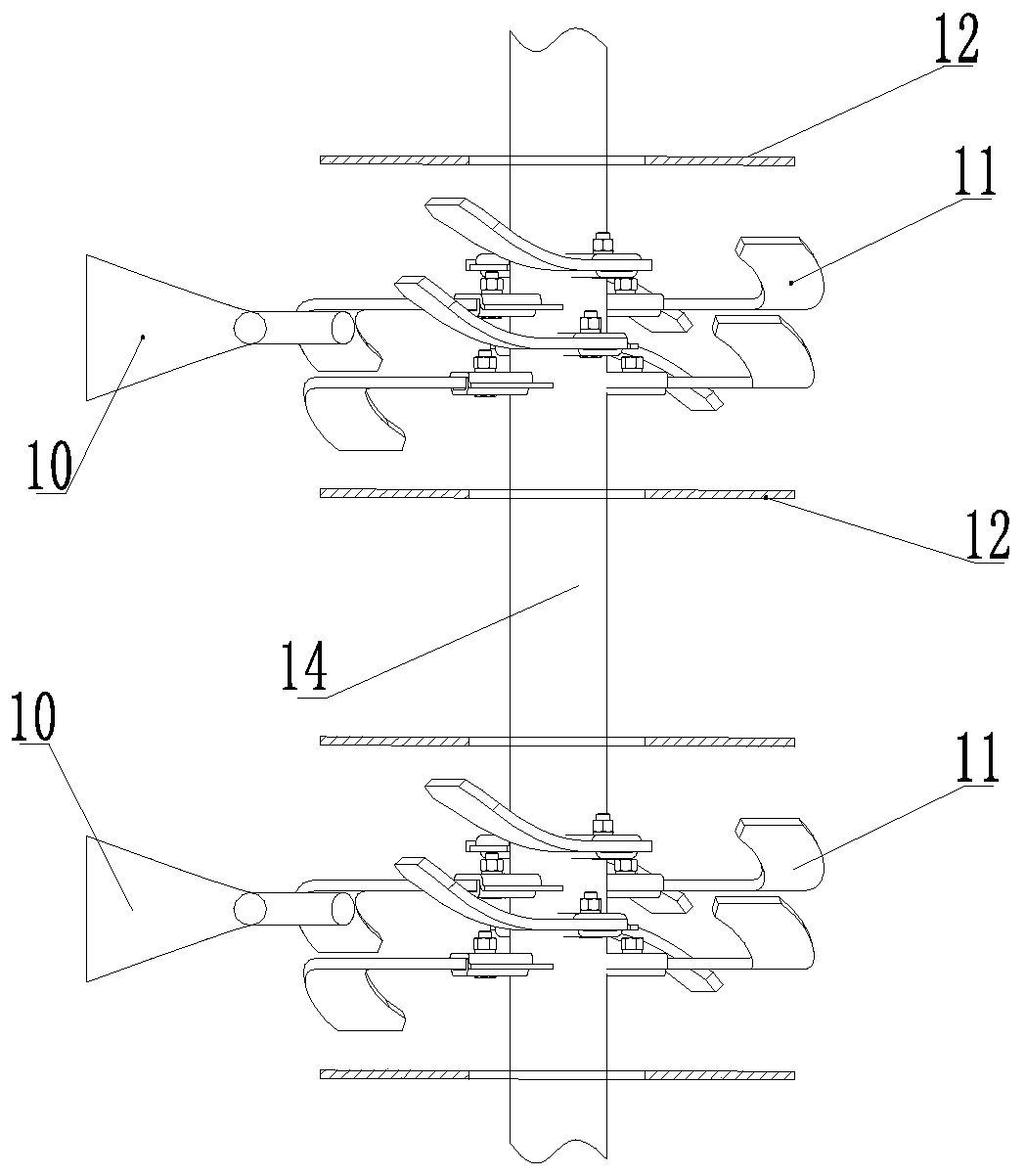 Equal-depth broadcasting device for crop seeds