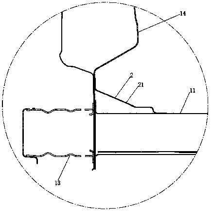 Rear floor supporting plate structure