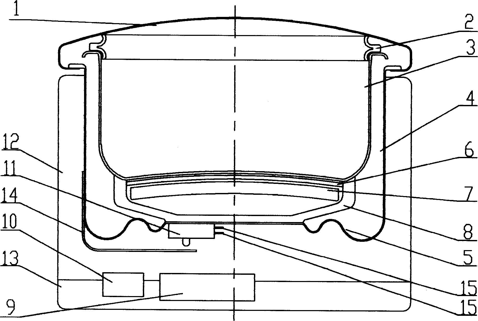 Electromagnetic heating pressure cooking device