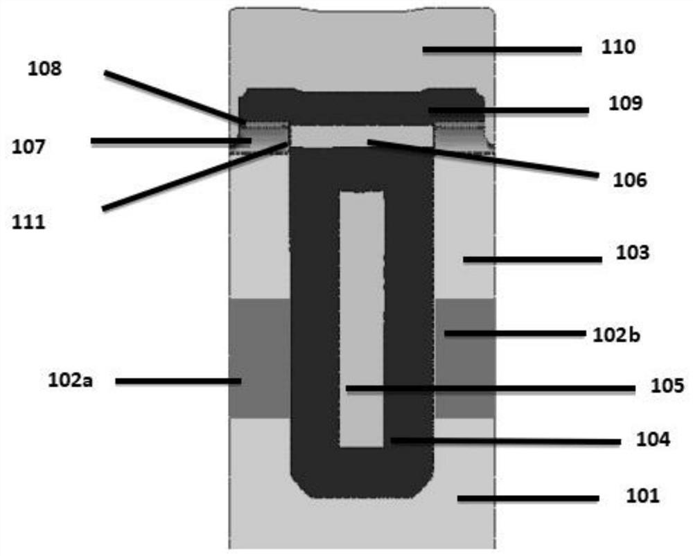 Split gate power MOSFET device with highly doped layer and preparation method thereof