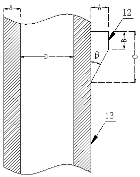 A pipe pile with incomplete ribs