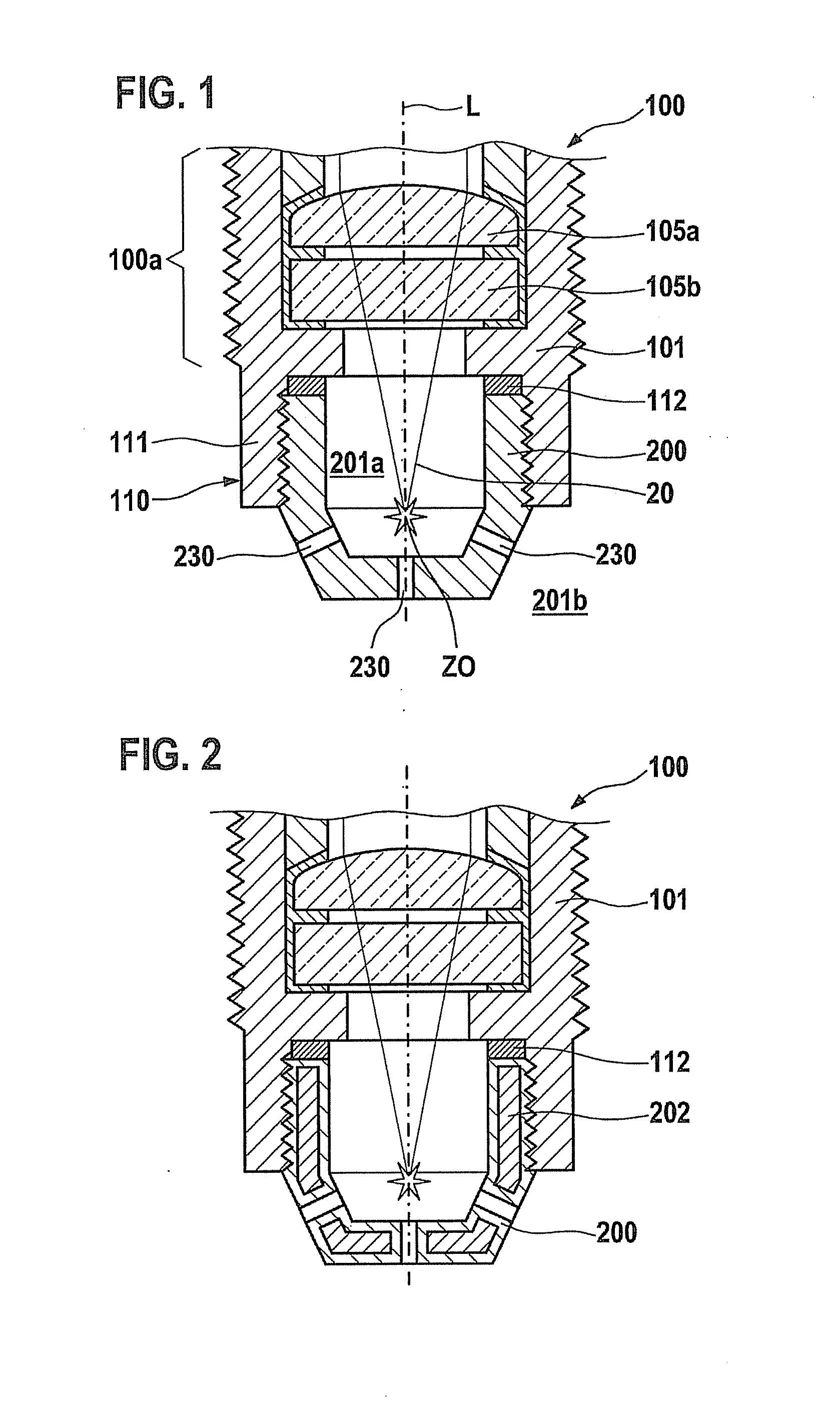 Laser spark plug and prechamber module for same