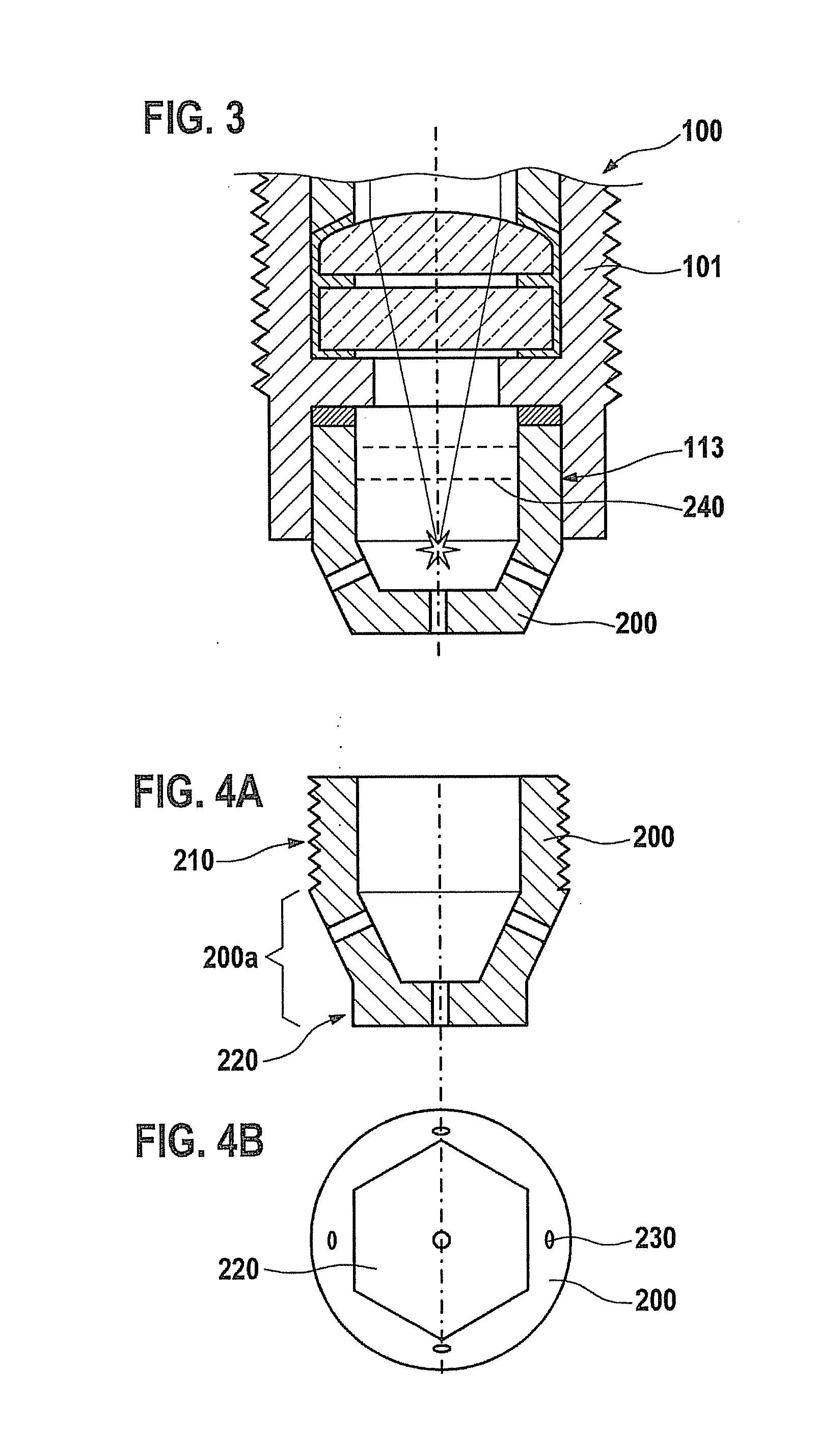 Laser spark plug and prechamber module for same