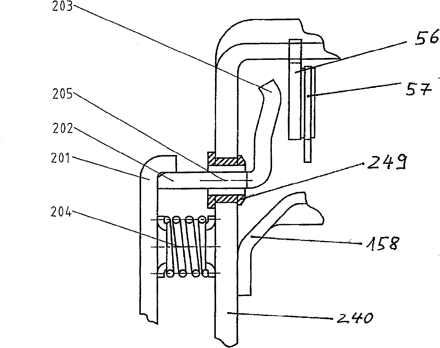 Dual clutch arrangement having a piston guide element