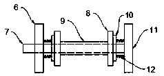 Setting out device for textile equipment with good damping effect