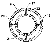 Setting out device for textile equipment with good damping effect