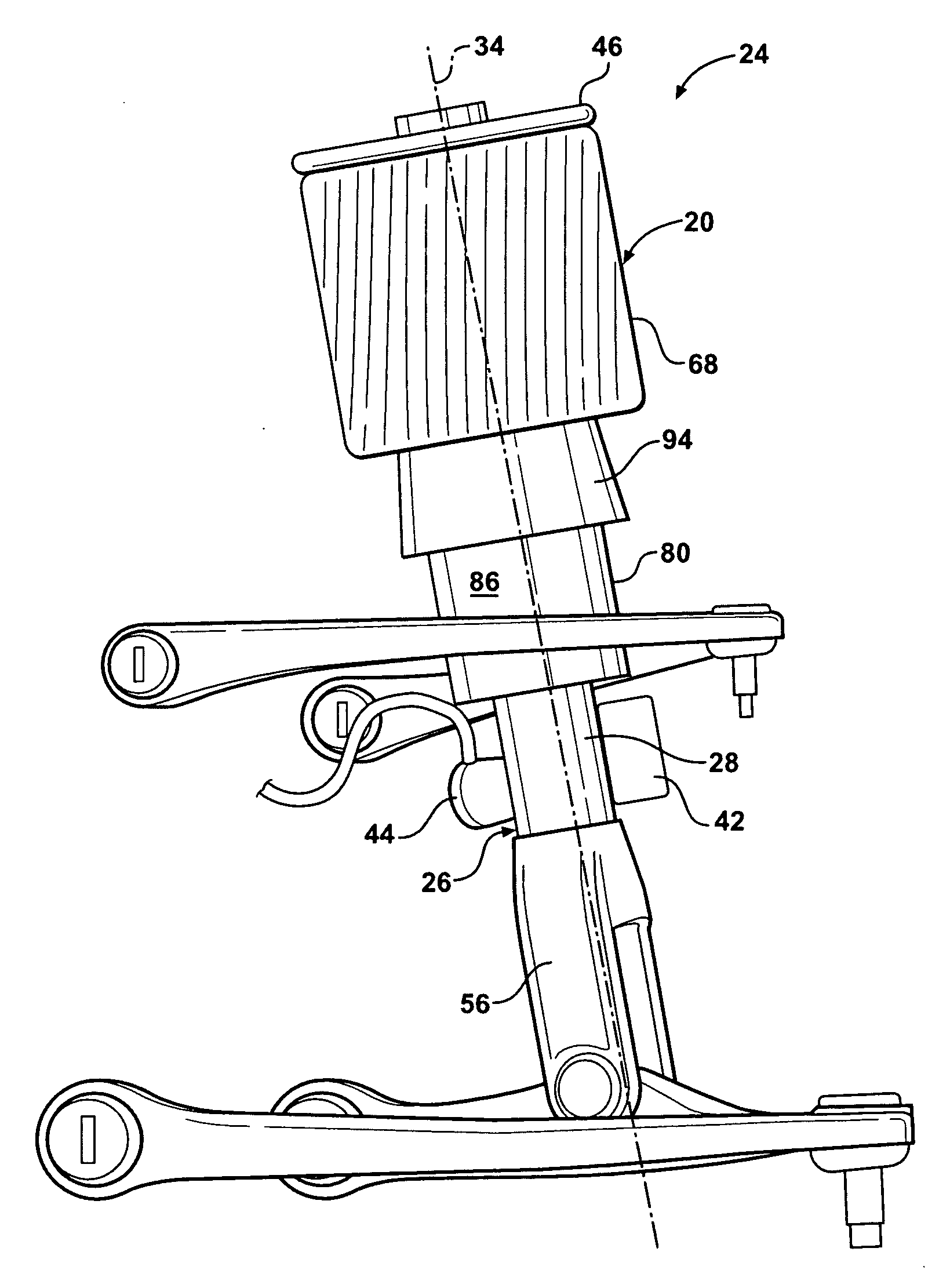 Strut assembly with air spring