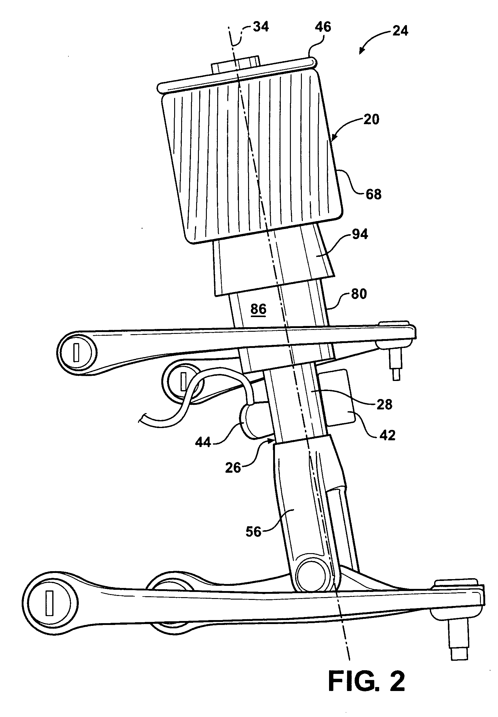 Strut assembly with air spring