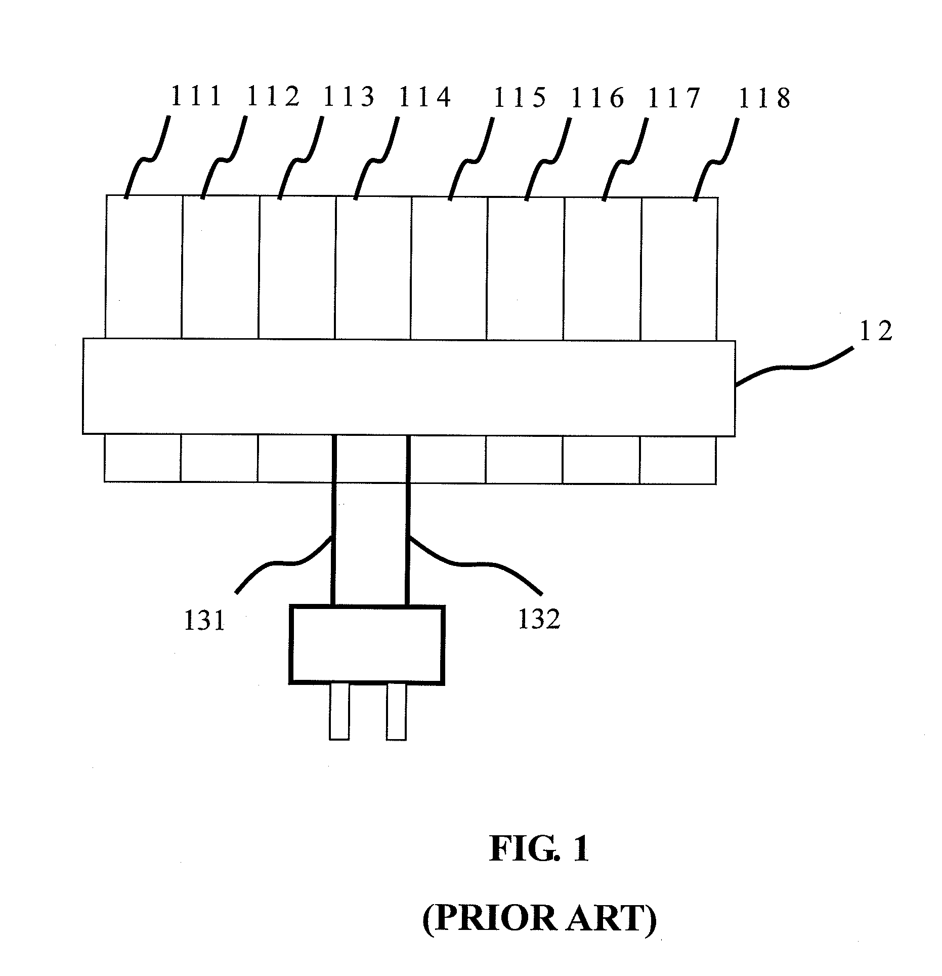 Individual-Charge and Merged-Discharge Battery Set