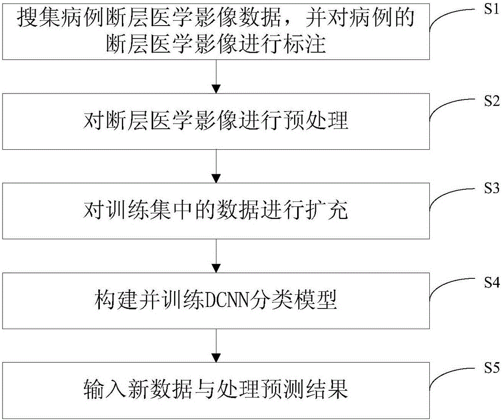 Method for focus classification of sectional medical images by employing deep learning network