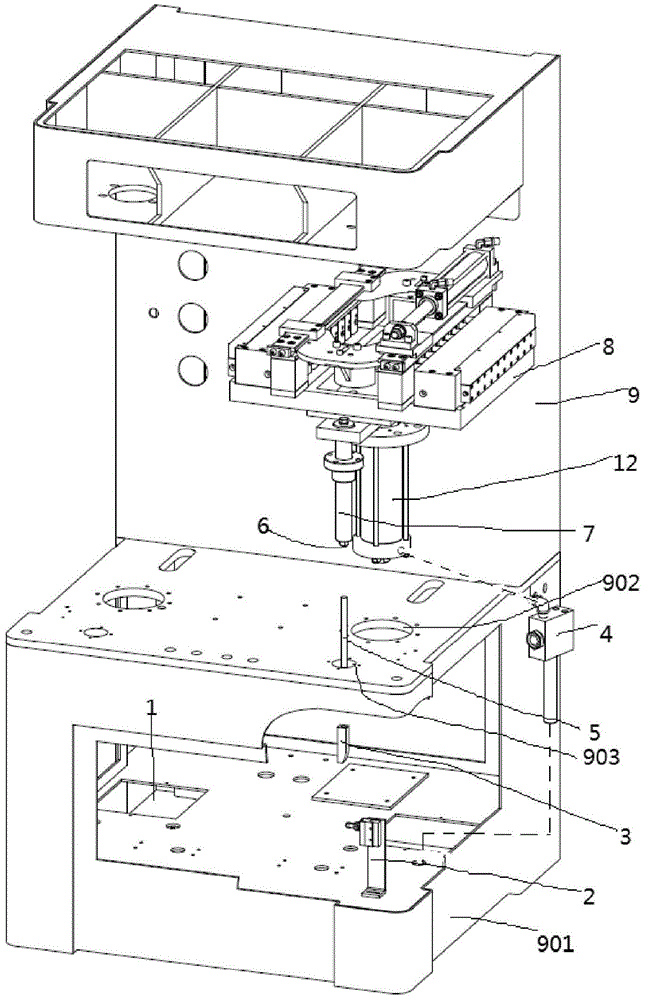 Return cushioning mechanism of sole pressing machine