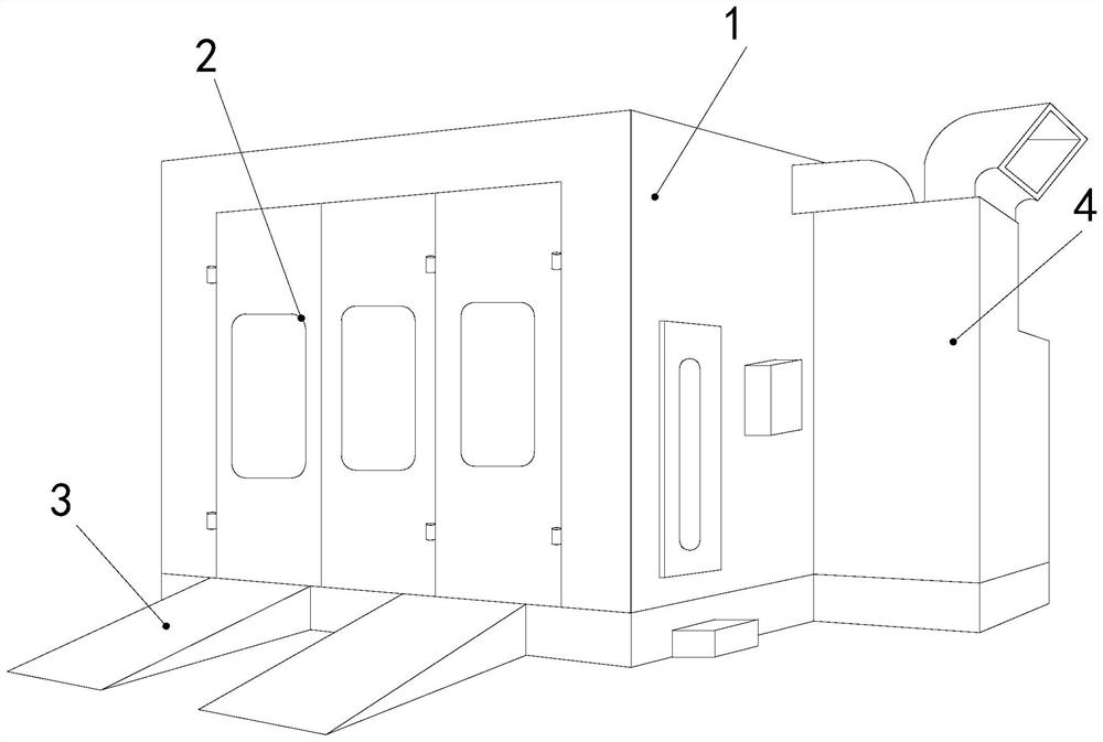 An environmentally friendly spray booth