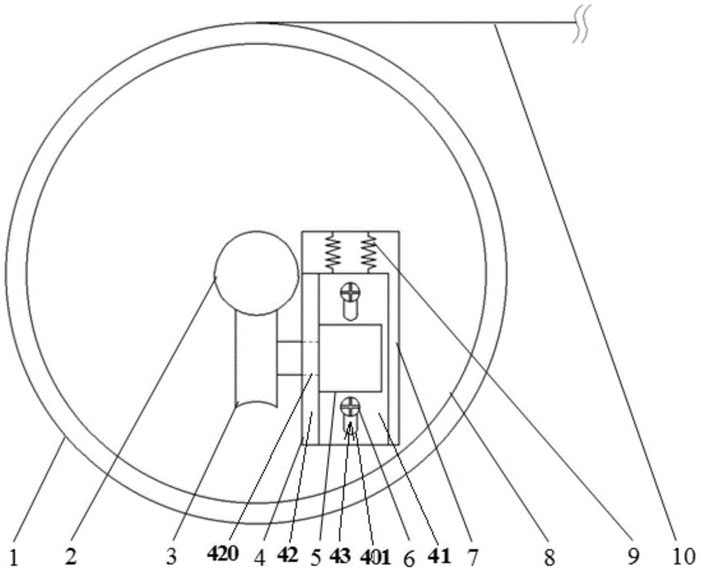 Automatic tensioning device and rope length measuring device