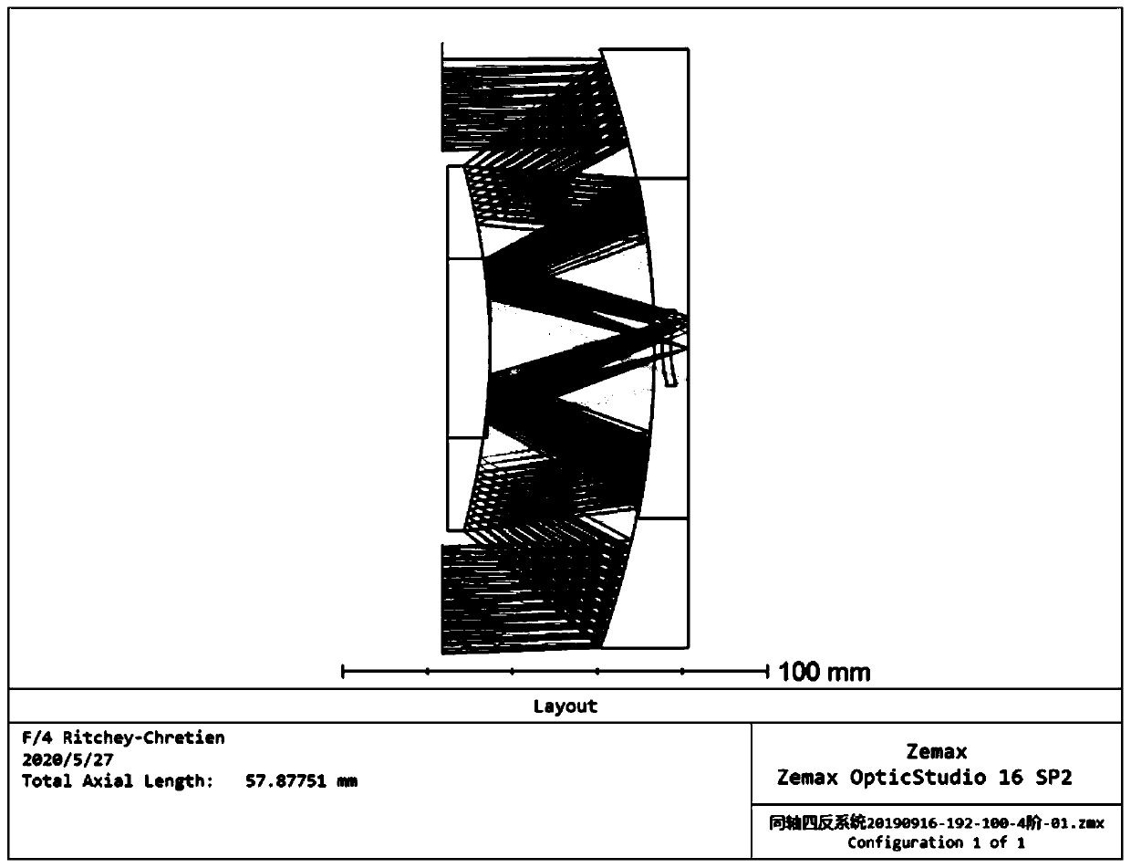 Compact large-view-field small F # catadioptric optical system