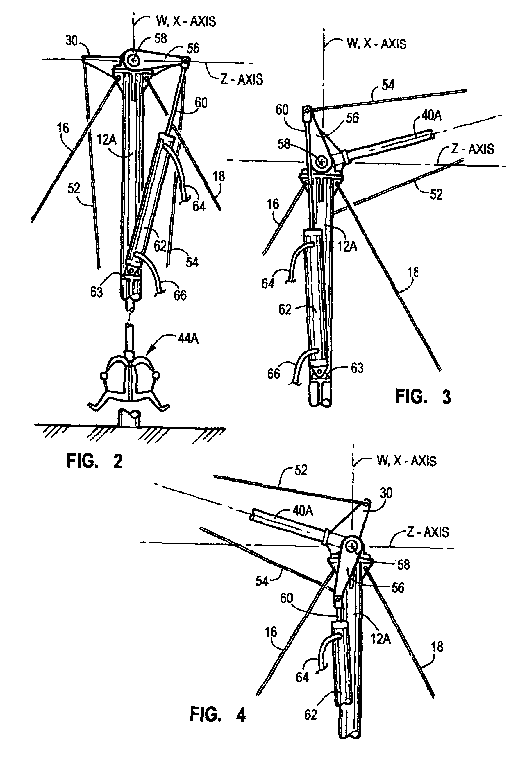 Pneumatically actuated swing ride