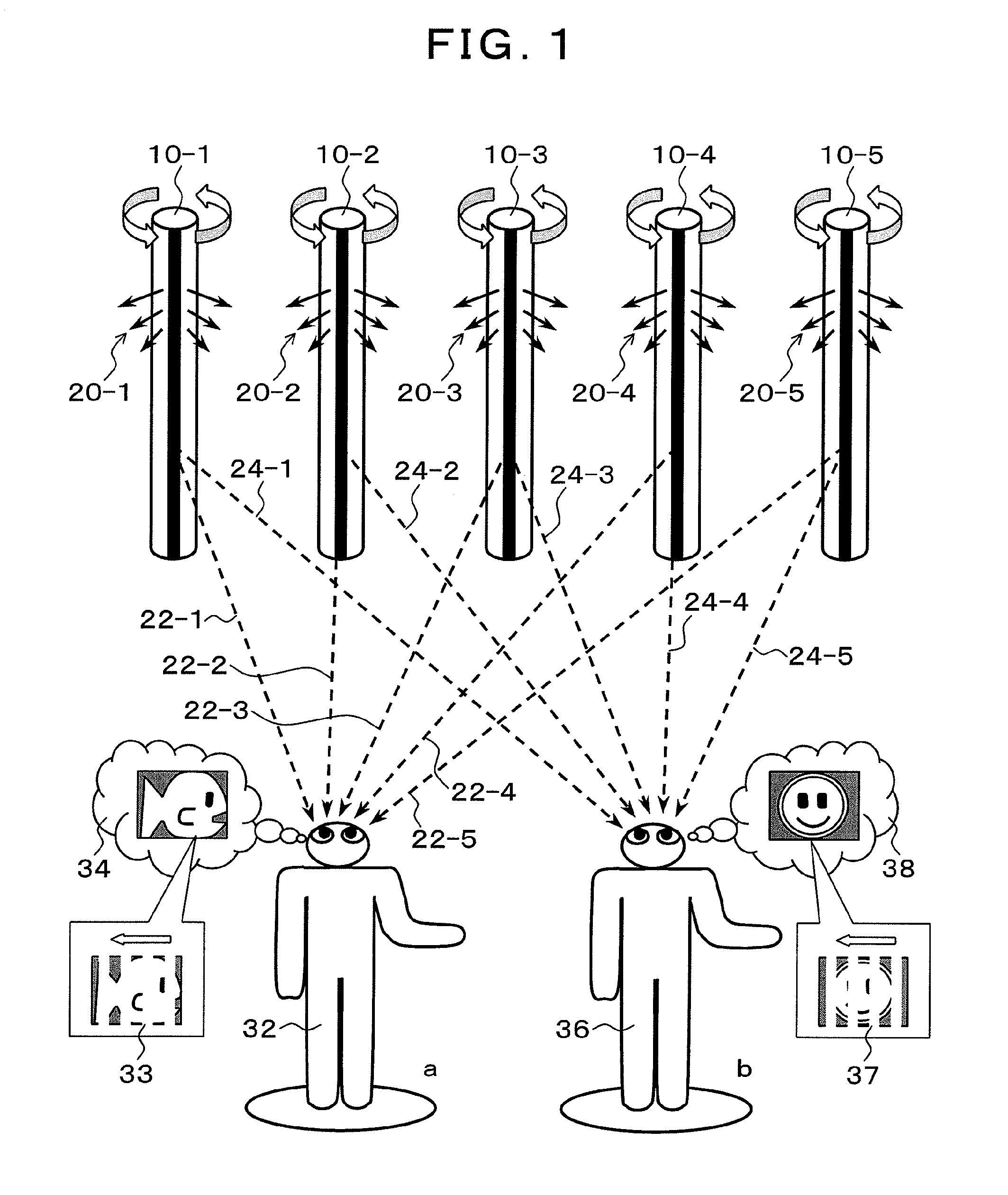 Three-dimensional information presentation device using slit viewing