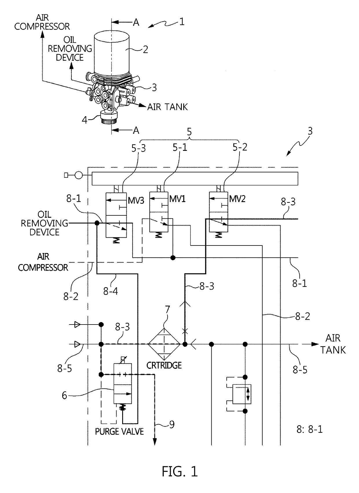 Method of controlling air dryer using compressed air and heaterless air dryer thereof