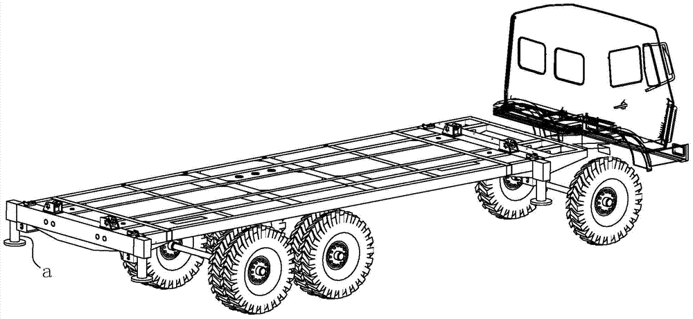 Top-mounted large-span platform automatic support mechanism