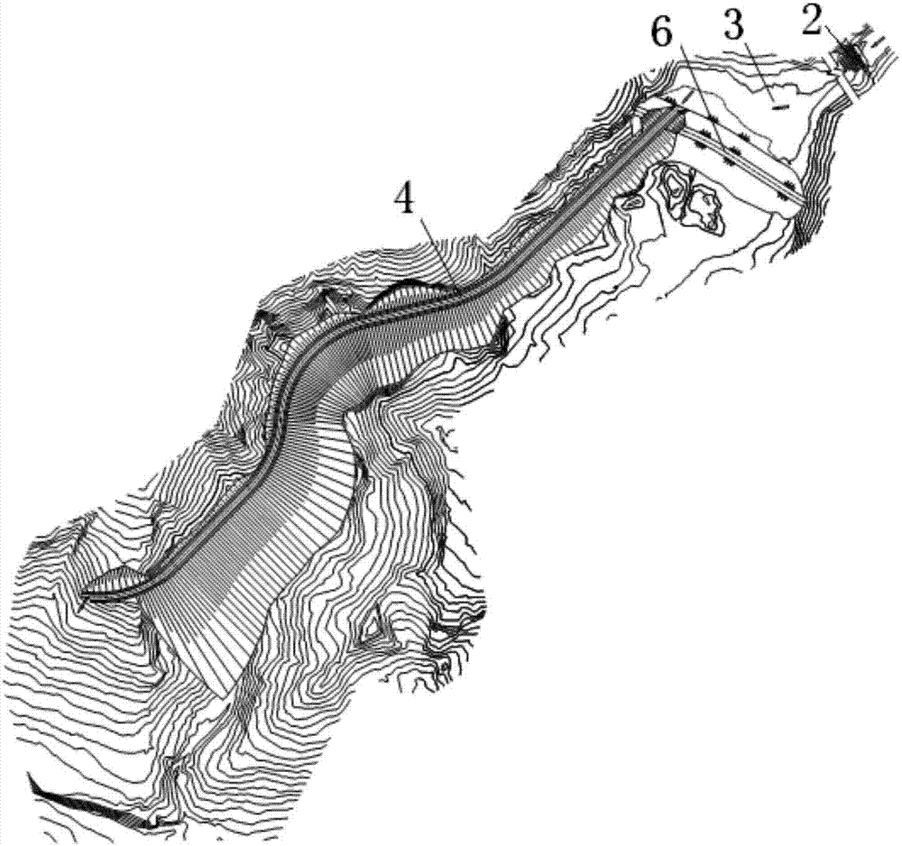 Prevention and treatment system of large spoil area in debris flow gully and implementation method