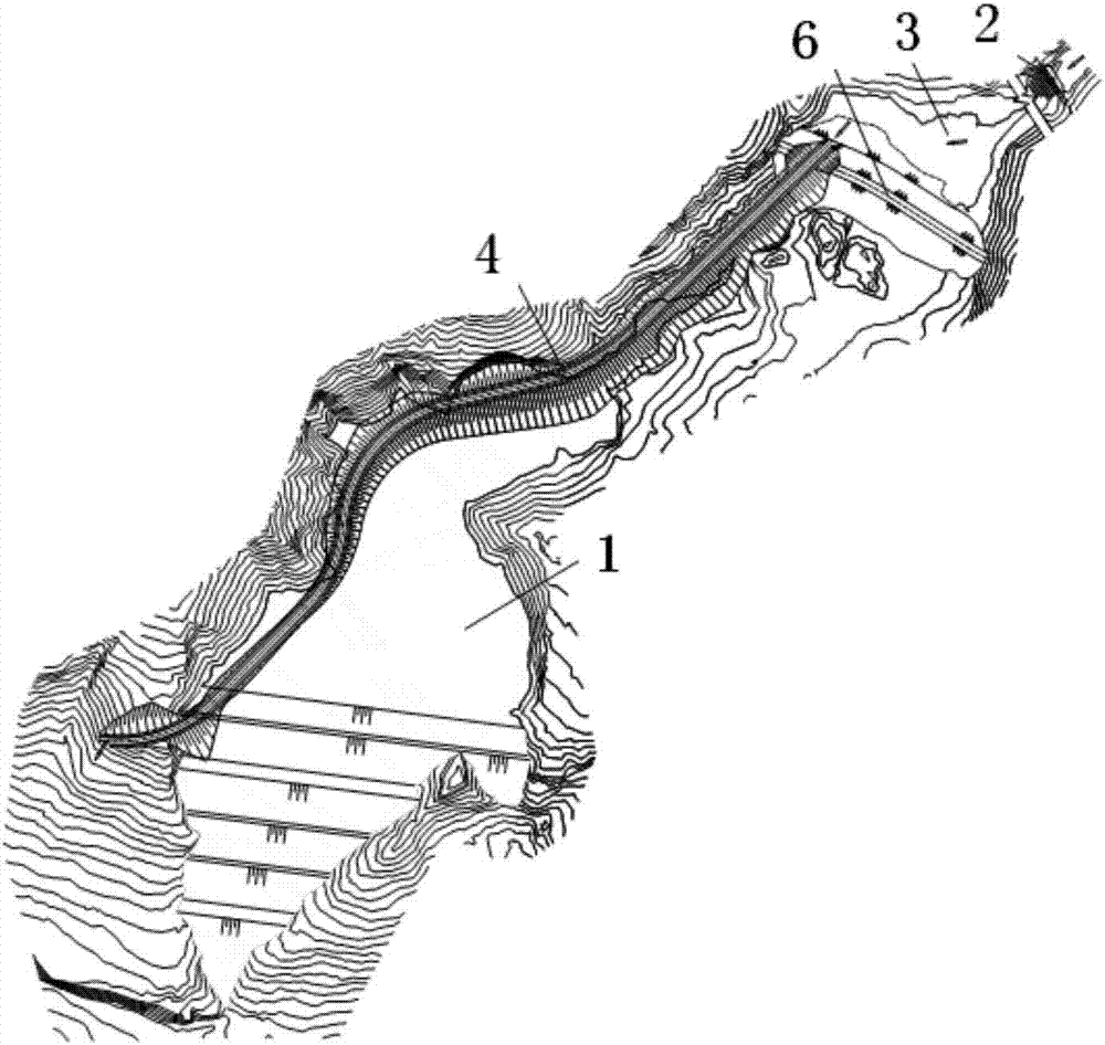 Prevention and treatment system of large spoil area in debris flow gully and implementation method