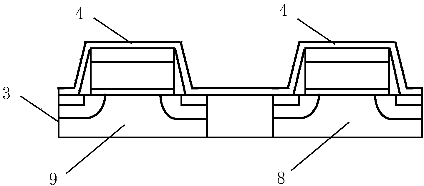 Method for manufacturing selective tensile stress contact hole etching stop layers