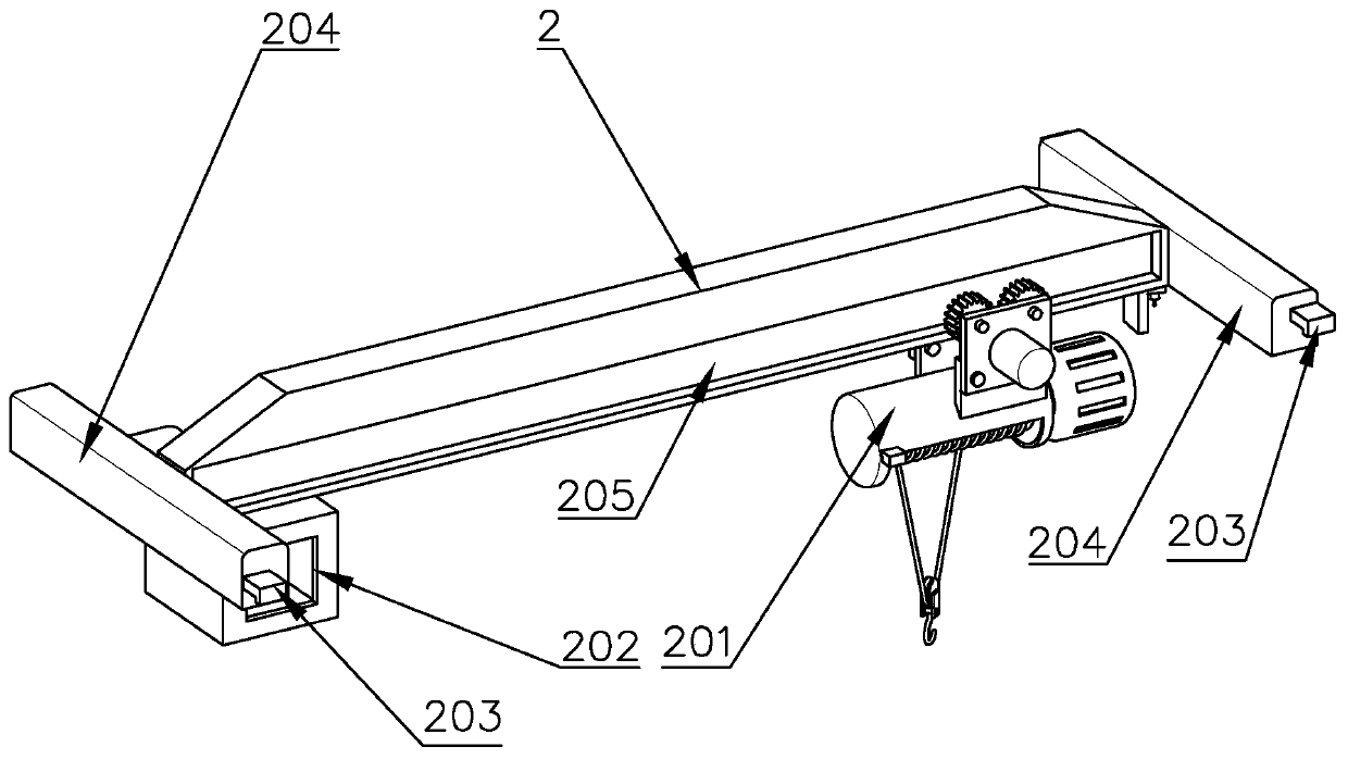 Longitudinal climbing device for extra-large steel structure