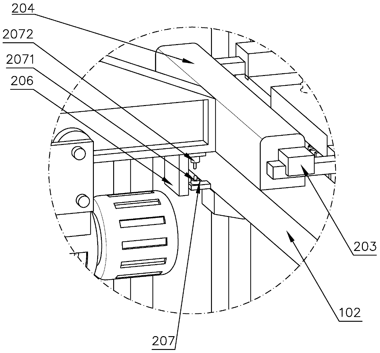 Longitudinal climbing device for extra-large steel structure