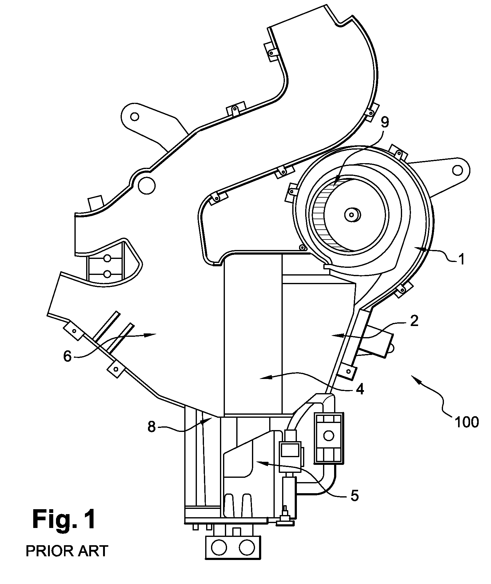 HVAC with detached deflector