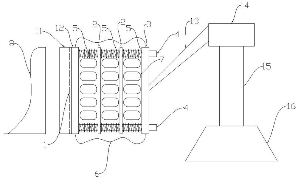 Movable sea wave pressure power generation device