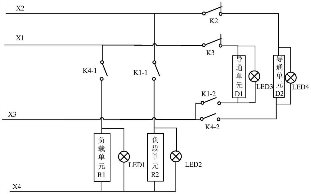 Simulation device and operation method of four-wire system direct current switch machine