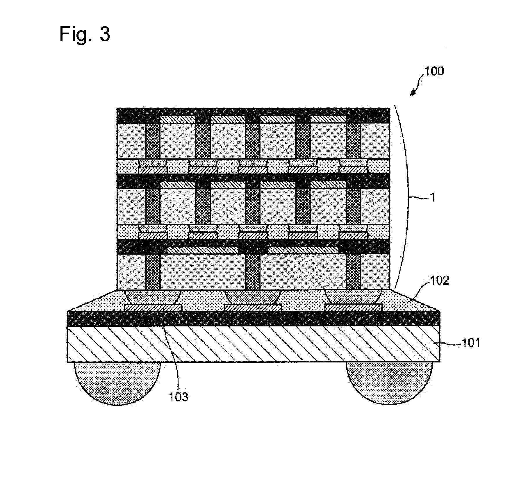 Three-dimensional integrated circuit laminate, and interlayer filler for three-dimensional integrated circuit laminate