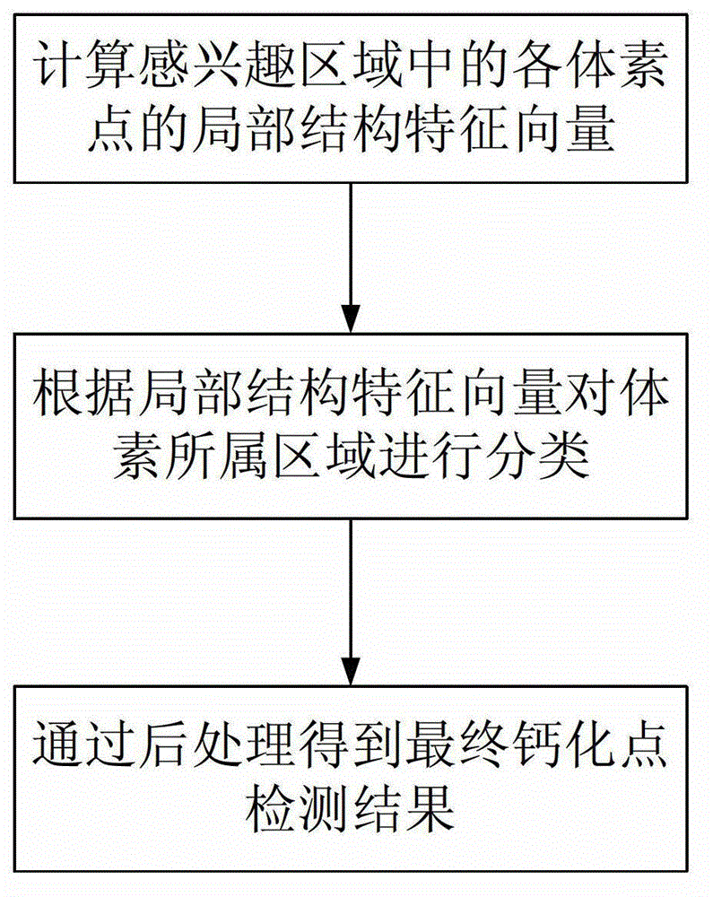 Coronary artery CT (computed tomography) contrastographic image calcification point detecting method