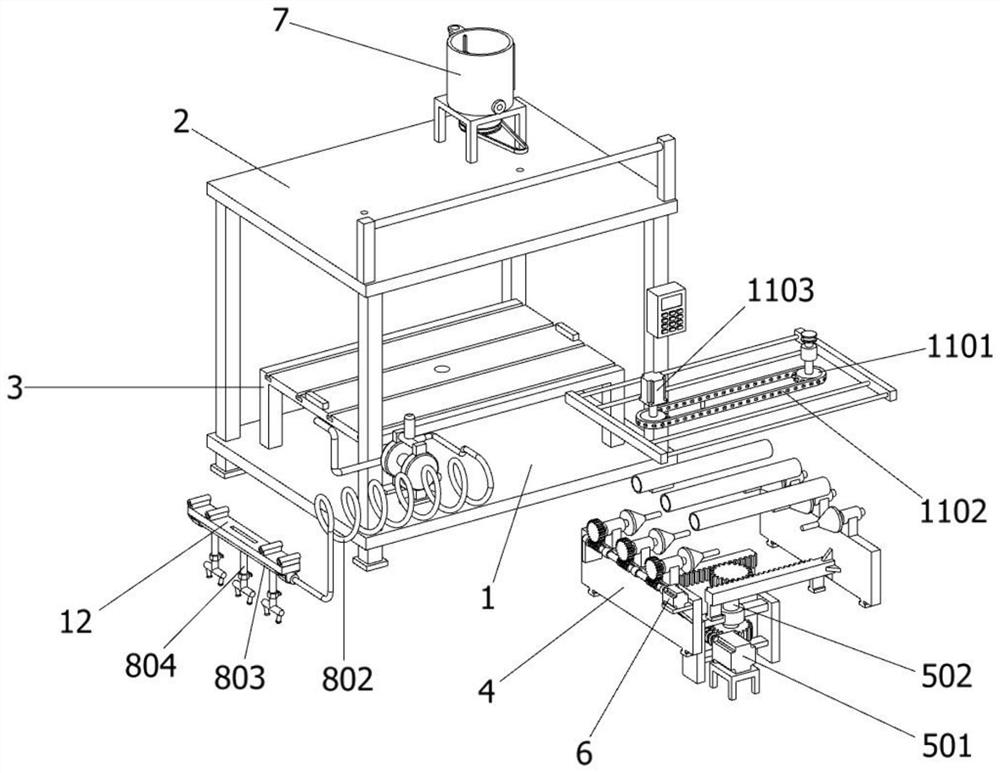 Pipe fitting paint spraying equipment capable of quickly fixing pipe fitting based on constructional engineering