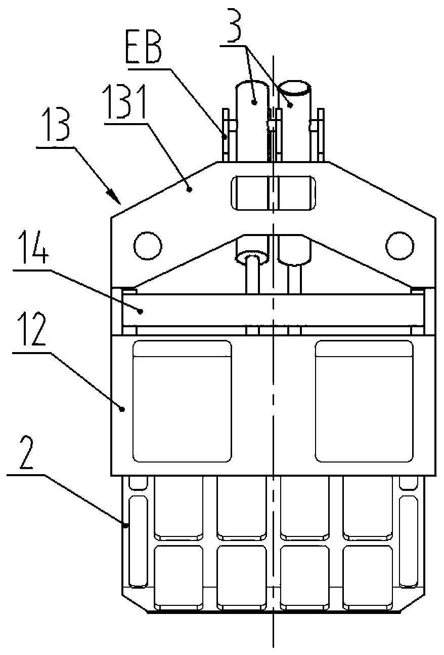 Heavy fixture suitable for transfer of cylindrical thin shell and application method thereof