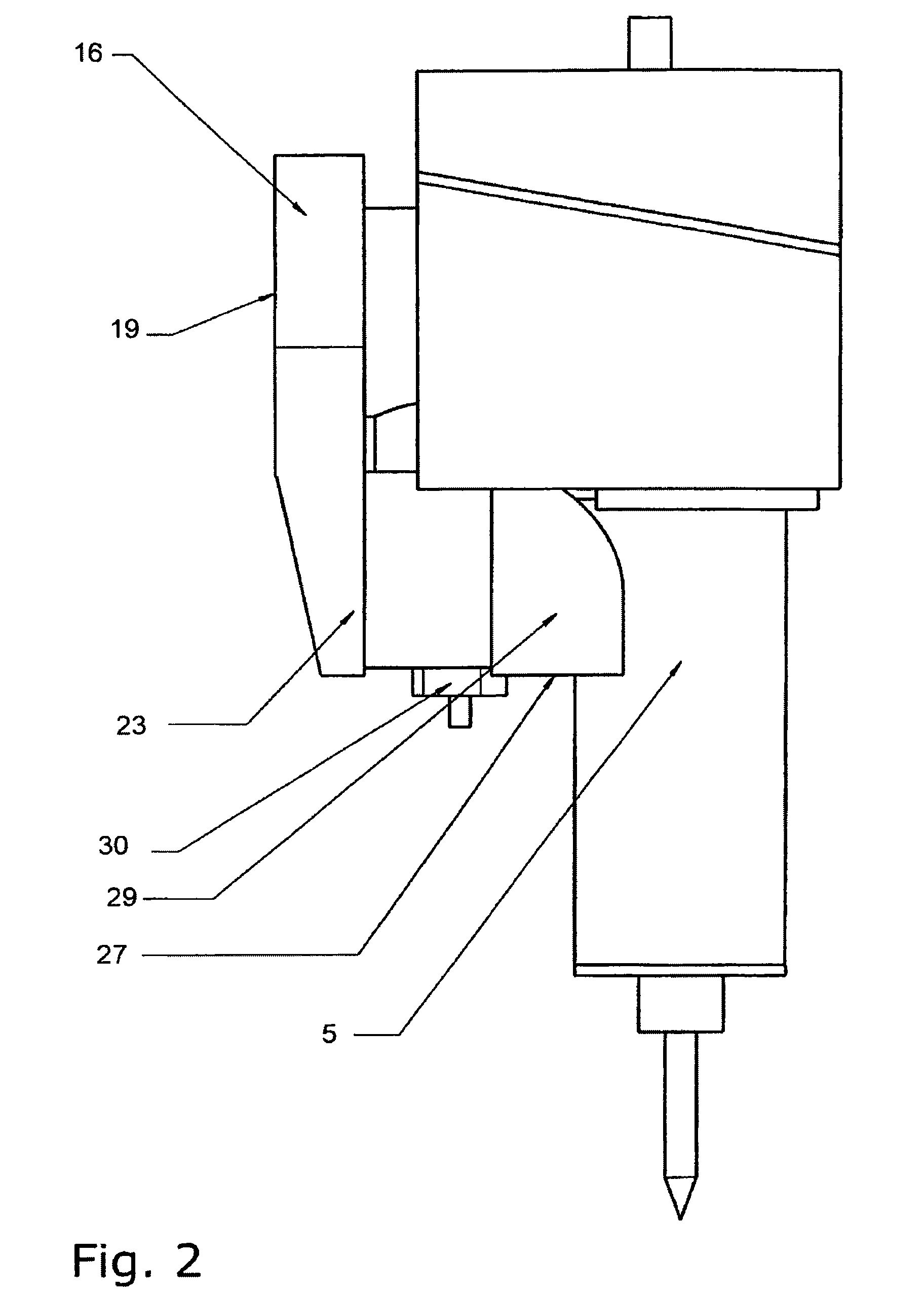 Percussion tool having cooling of equipment components