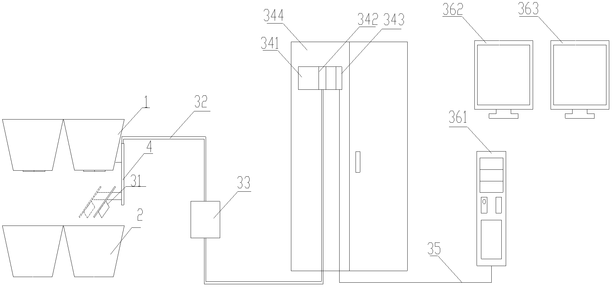 Sandstone water ratio measurement and control system and concrete production equipment comprising sandstone water ratio measurement and control system