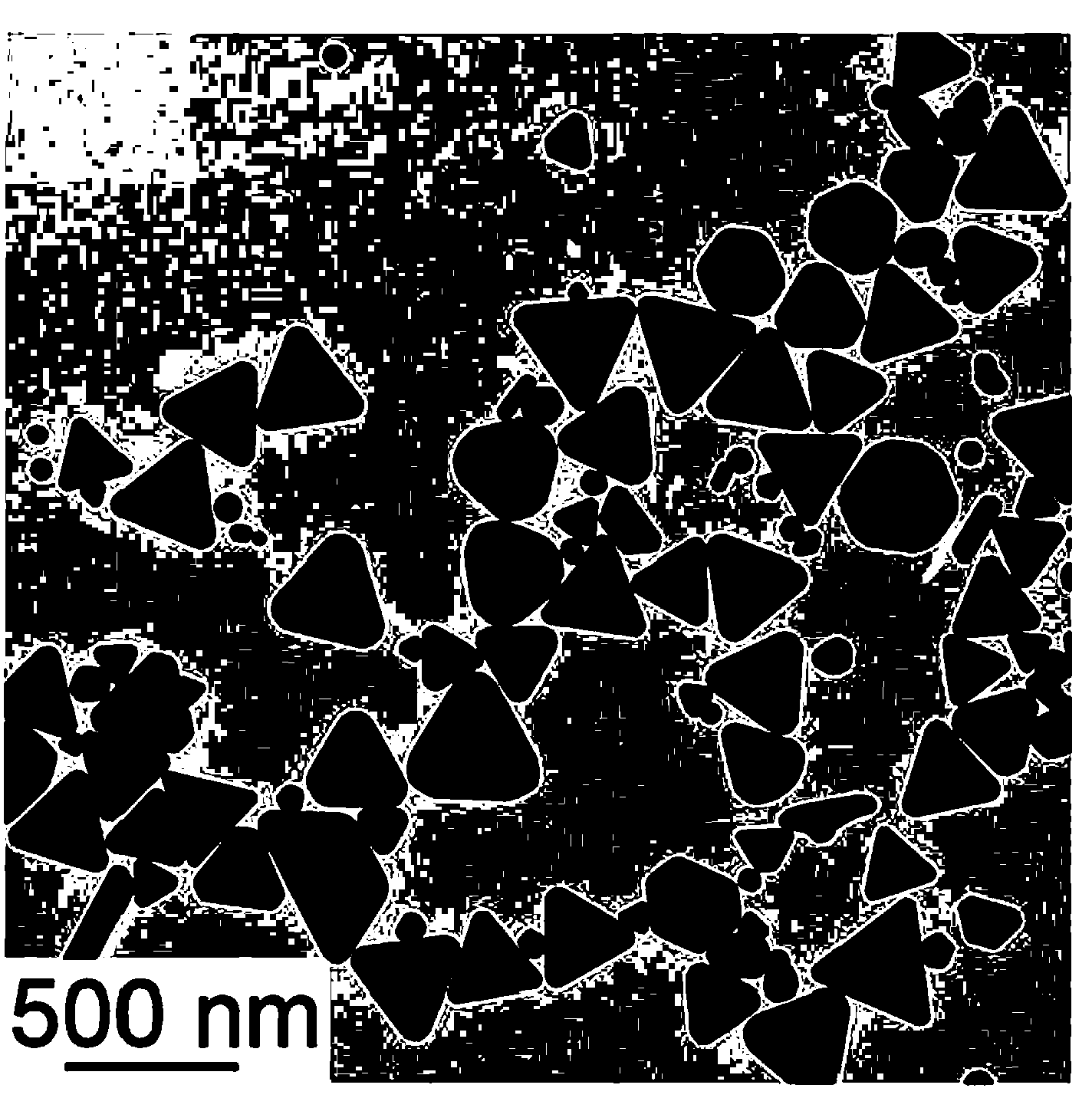 Preparing method of triangular flaky nanometer silver particles