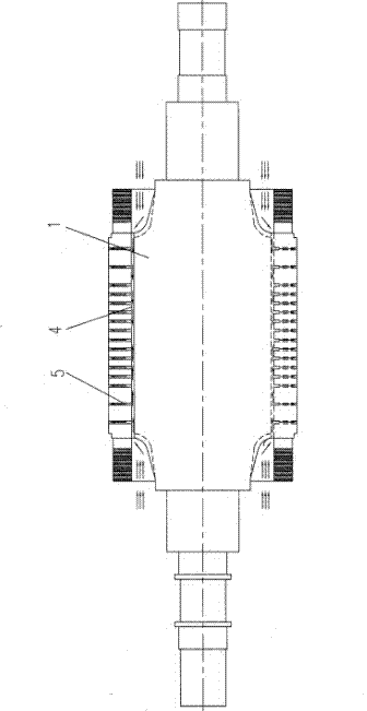 Integrated rotor air path structure of high-power motor