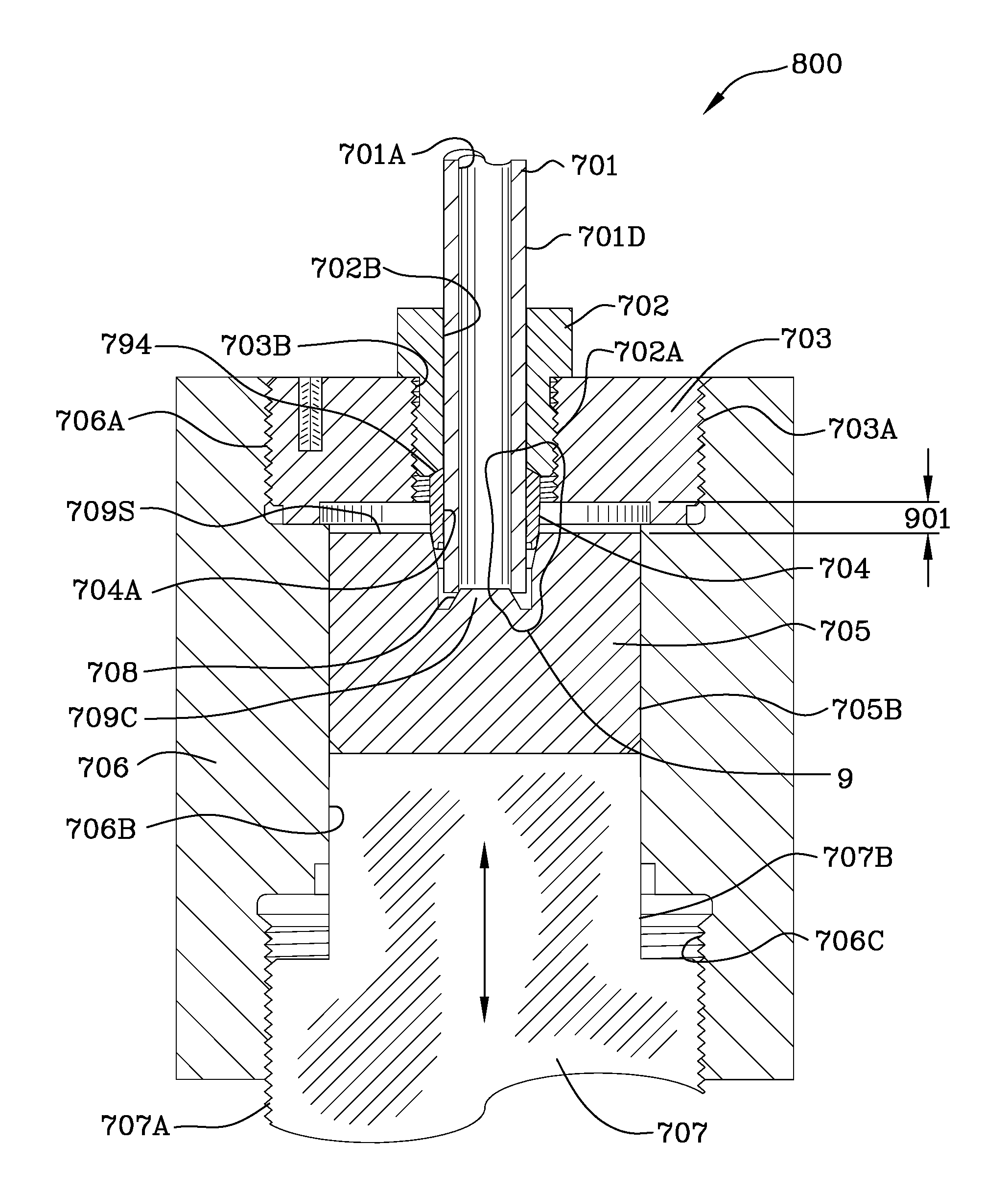 Tube compression fitting and flared fitting used with connection body and method of making same