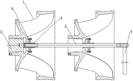 Disassembling and assembling tool for mixed flow horizontal water turbine