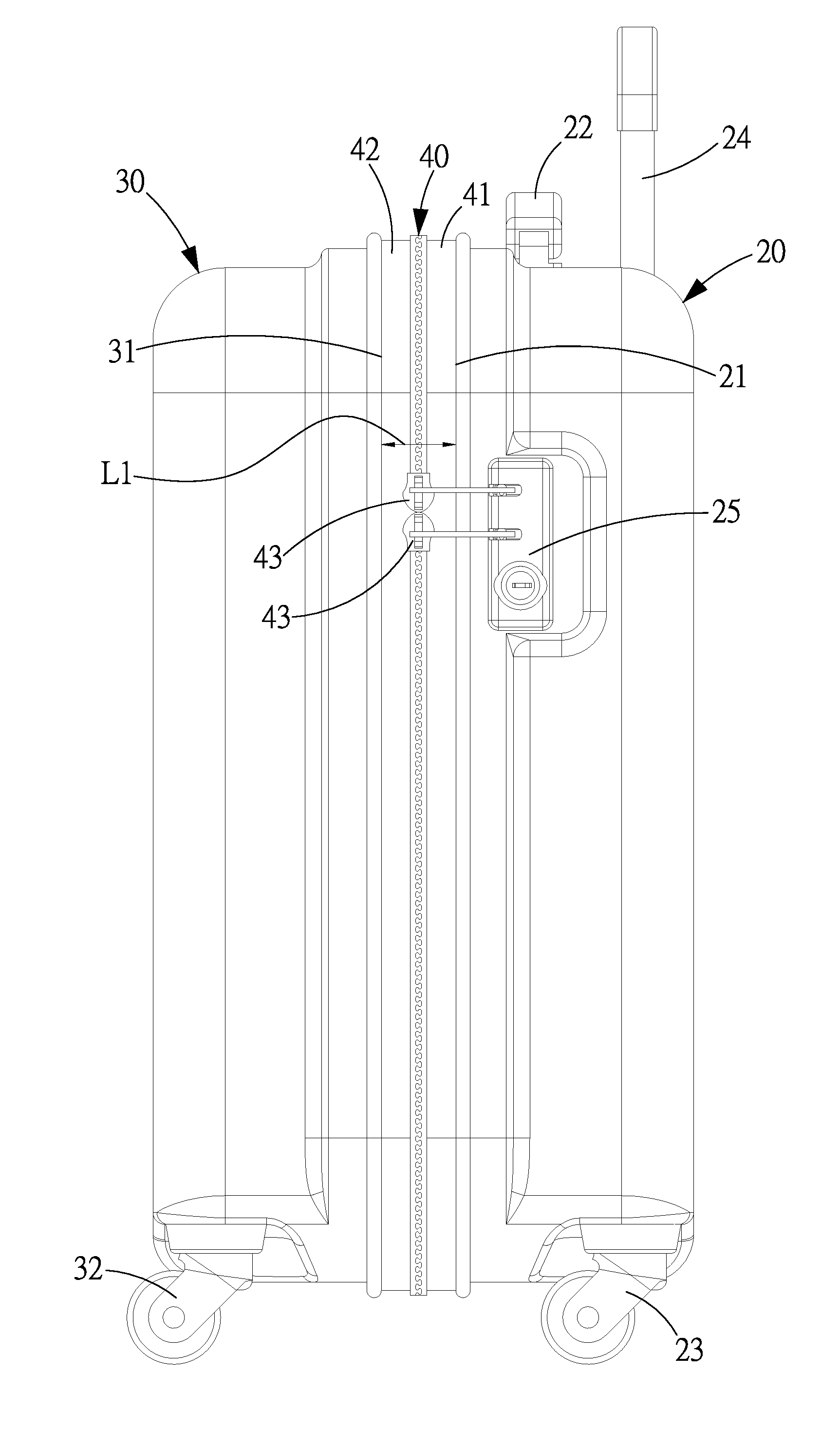 Hard shell luggage case capable of expanding carrying capacity